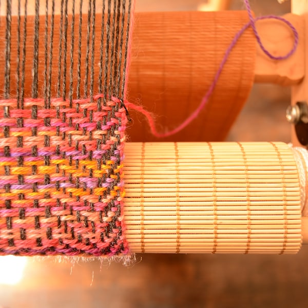 Bamboo Warp Separator for Better Tension When Winding Warp on Rigid Heddle Loom or Smaller Shaft Looms