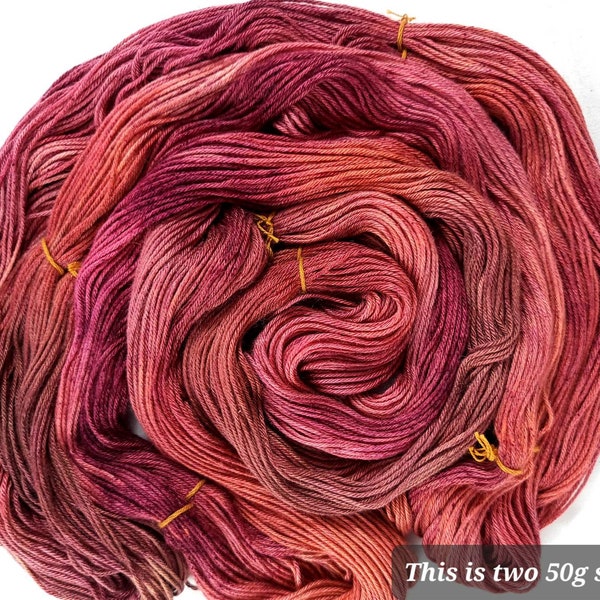 Incredibly Soft 50/50 Silk & Superwash Merino Wool in Rich Shades of Cinnamon, Crimson, Burgundy and Garnet Red