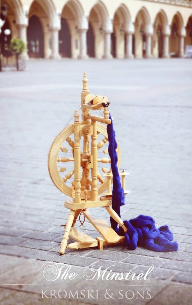 Kromski Minstrel Castle Spinning Wheel With Clear Sealer Etsy