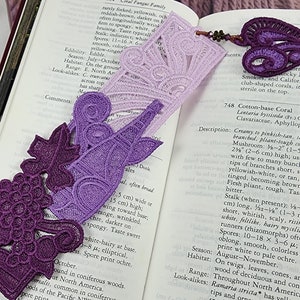 Love Grapes Bookmark with Tassel that includes Bronze Daisies and Genuine Swarovski Crystals