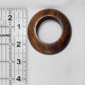 Rosewood or Mango-Wood Shawl Pin with 2.5 Circle Base/ Hair Stick, For You to Embellish or Enjoy for It's Simple Beauty image 6