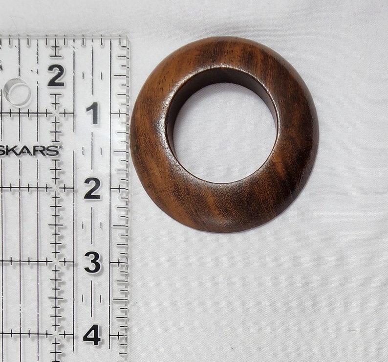 Rosewood or Mango-Wood Shawl Pin with 2.5 Circle Base/ Hair Stick, For You to Embellish or Enjoy for It's Simple Beauty image 6