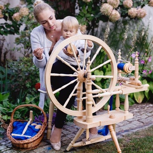 Kromski Polonaise Norwegian Spinning Wheel, Unstained/ Do-it-yourself ...