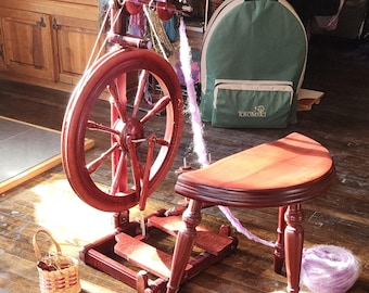 Kromski Sonata Encore Spinning Wheel with Magnetic Flyer and Travel Bag, Choice of Color