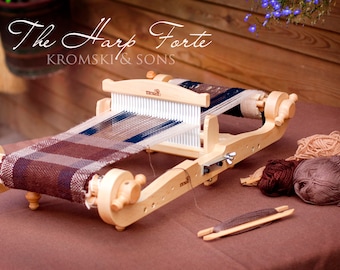 8" Kromski Harp Forte Rigid Heddle Loom Clear Finish, Now with Double Heddle Block, Perfectly Portable, Easy to Learn, Fun for Kids!