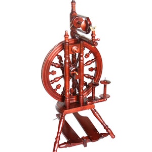 Kromski Minstrel Castle Spinning Wheel in Mahogany Finish
