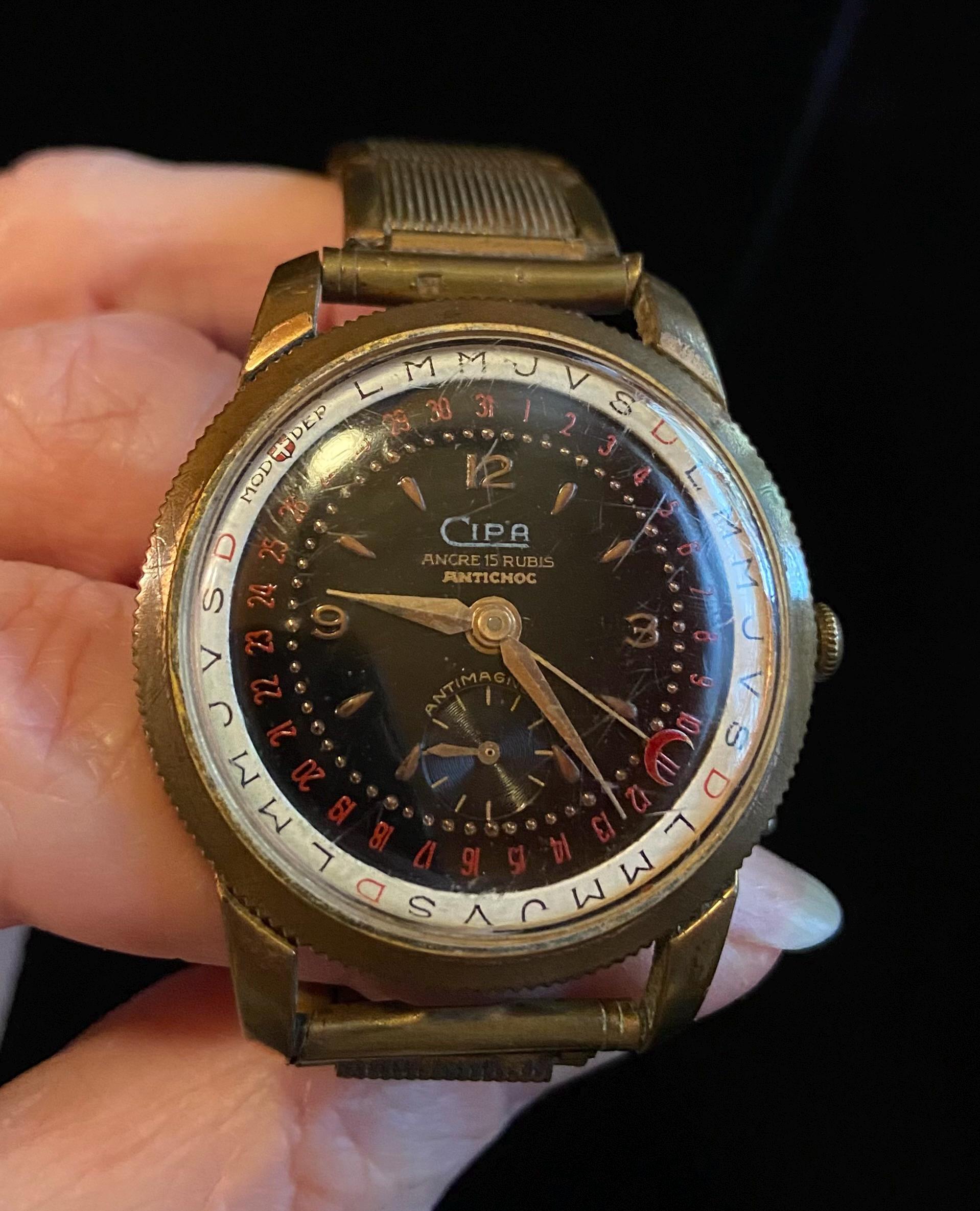 Piece Horlogerie Cadran De Montre Plat Cal. Vc 233 Antichoc Ancre 15 Piece Horlogerie Cadran De Montre Plat Cal. Vc 233 Antichoc Ancre 15