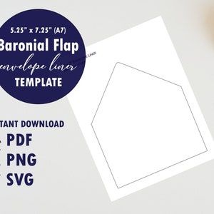 Baronial Flap Invitation Envelope Liner Template 5x7 Envelope Liner