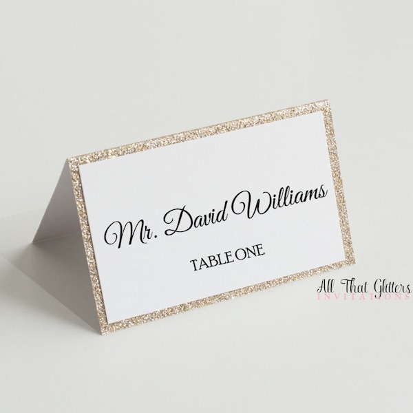 Glitter Table Name Tags - Etsy