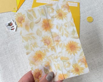 Fall Wedding Invitation Vellum Wraps | Wedding Invitation Jackets for Sunflower themed Weddings