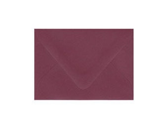Burgundy RSVP Envelopes, 4 Bar Envelope with Euro Flap (Pointed Flap), Deep Red RSVP Envelopes, Matte Invitation Envelopes