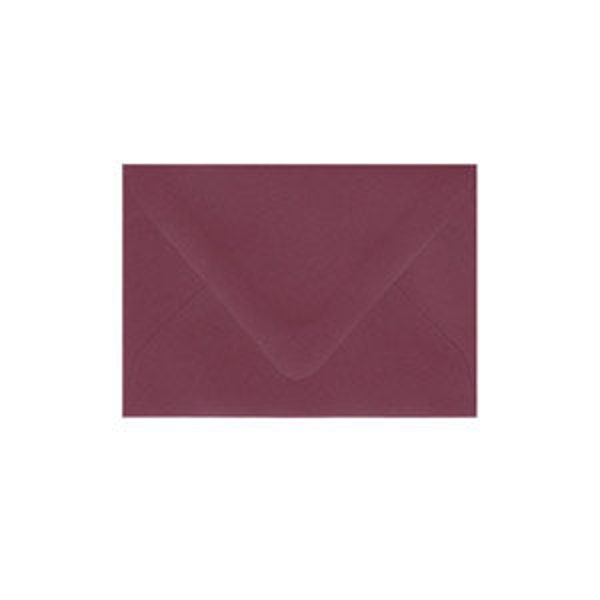 Burgundy RSVP Envelopes, 4 Bar Envelope with Euro Flap (Pointed Flap), Deep Red RSVP Envelopes, Matte Invitation Envelopes