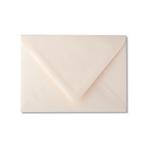 Stardream Coral RSVP Envelopes, 4 Bar Envelope with Euro Flap (Pointed Flap), Light Pink or Blush Envelopes, Metallic Pink Invitation