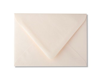 Stardream Coral RSVP Envelopes, 4 Bar Envelope with Euro Flap (Pointed Flap), Light Pink or Blush Envelopes, Metallic Pink Invitation