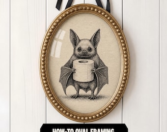 Funny Bat Holding Toilet Paper JPG, Cute Bat Wall Art, Quirky Bathroom Decor, Pencil Drawing Art, Whimsical Animal Cottagecore Printable
