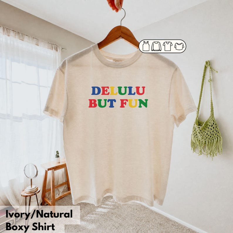 Delulu but Fun Shirt, Funny Graphic Tee, Sarcastic Humor Top, Trendy ...