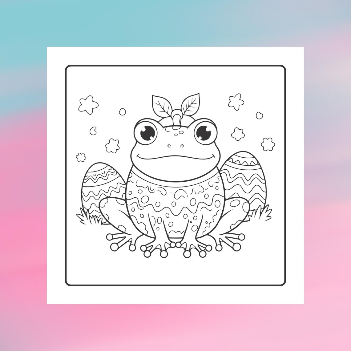 Frog Coloring Book Printable Pages Kids Activity Sheets | Easter ...