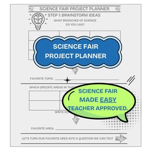 Science Fair Project Organizer | Student Experiment Logbook | & Fillable PDF Bundle | 6-Page Student Workbook | PDF Download