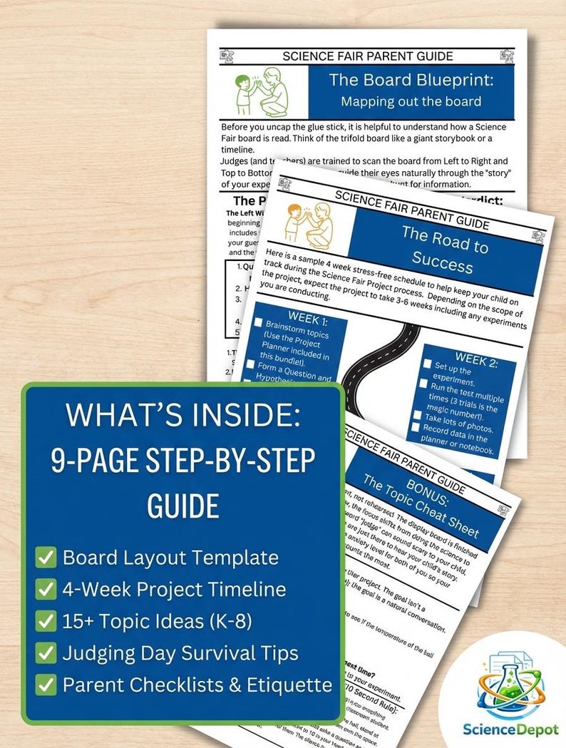 Ultimate Science Fair Bundle | Project Planner, Parent Guide & Board ...