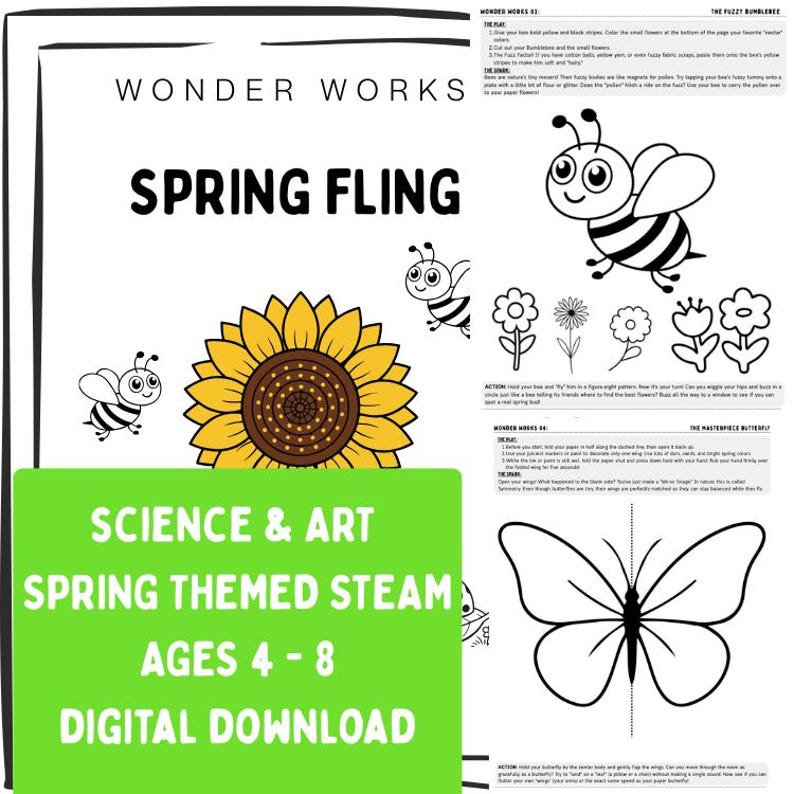 Spring Activity Pack for Kids Printable | Color Cut Play Worksheets ...