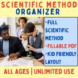 Scientific Method Worksheet | Fillable PDF, Printable Science Experiment Log (Digital Download)