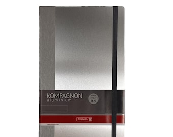 Cuaderno A5 de tapa dura de aluminio liso / Diseño
