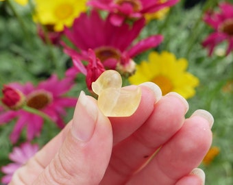 Fluorite DUCKS - Crystal Animals - Spirit Animals - Duck Animal Totem - Crystal Ducks - Yellow Fluorite - Farm Animals - Animal Lovers