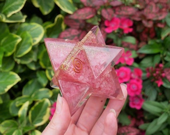 Orgonite Rose Quartz Merkaba