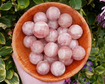 Rose PINK Calcite Spheres - Crystal Spheres - Crystal Orbs Balls - Calcite PAKISTAN - Real Crystals - Pink Calcite - Crystals for Love
