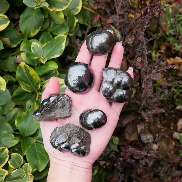 Hematite SPECIMEN Raw Rough Natural Crystals - Hematite Brains - Rough Hematite - Grounding Stones - Root Chakra Stones - Base Chakra