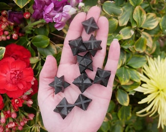 Black Tourmaline MERKABA Star - Crystal Merkaba - Real Crystals - Crystals for Bowls