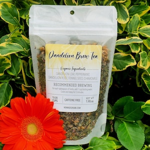 DANDELION BREW Organic Herbal Tea - Vegan - Caffeine Free - Hand Blended Stocking Stuffers