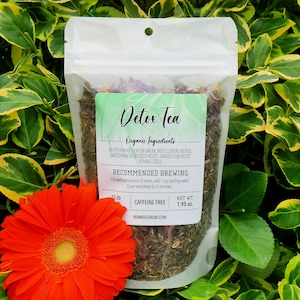 DETOX Tea Organic Herbal Loose Tea - Vegan - Caffeine Free - Hand Blended Stocking Stuffers