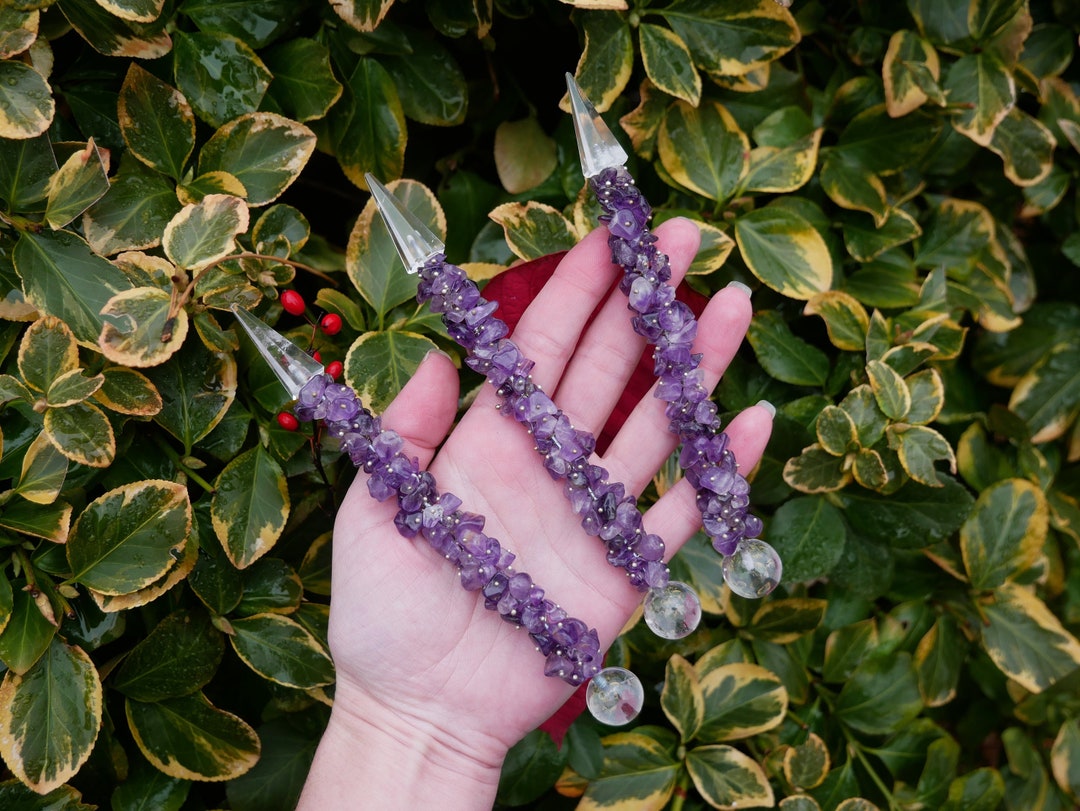 Amethyst Crystal WANDS Healing Wands Reiki Wands Etsy