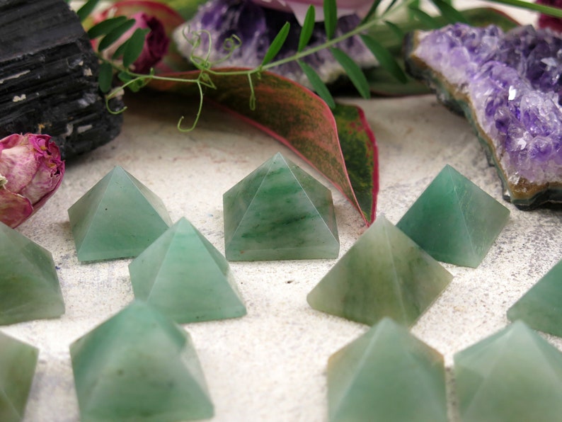 Green Aventurine Pyramids  Crystal Pyramids image 1