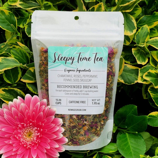 SLEEPY Time TEA Organic Herbal Loose Tea - Vegan - Caffeine Free - Hand Blended Stocking Stuffers