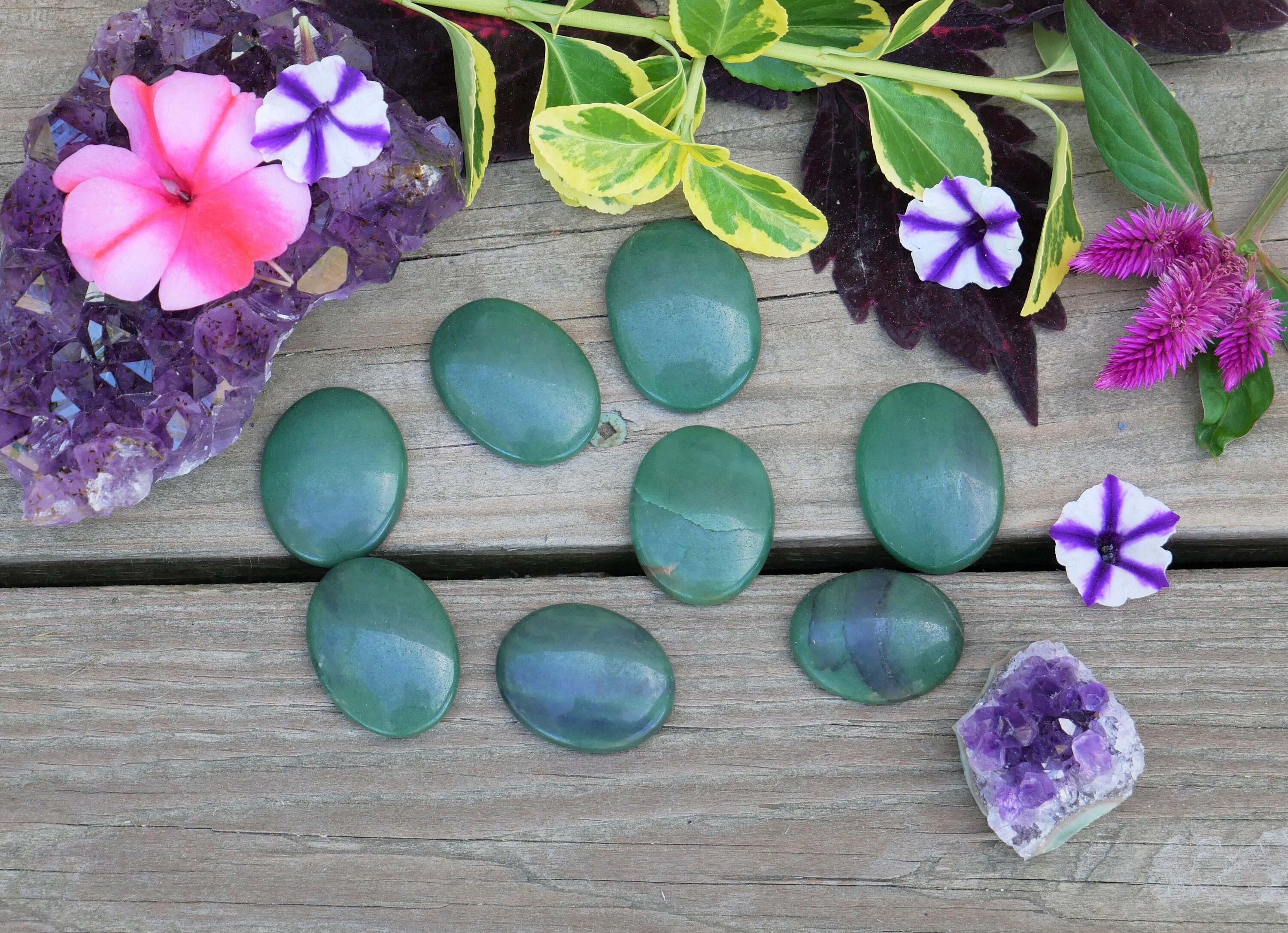 Dark Green Jade Worry Stone | Etsy