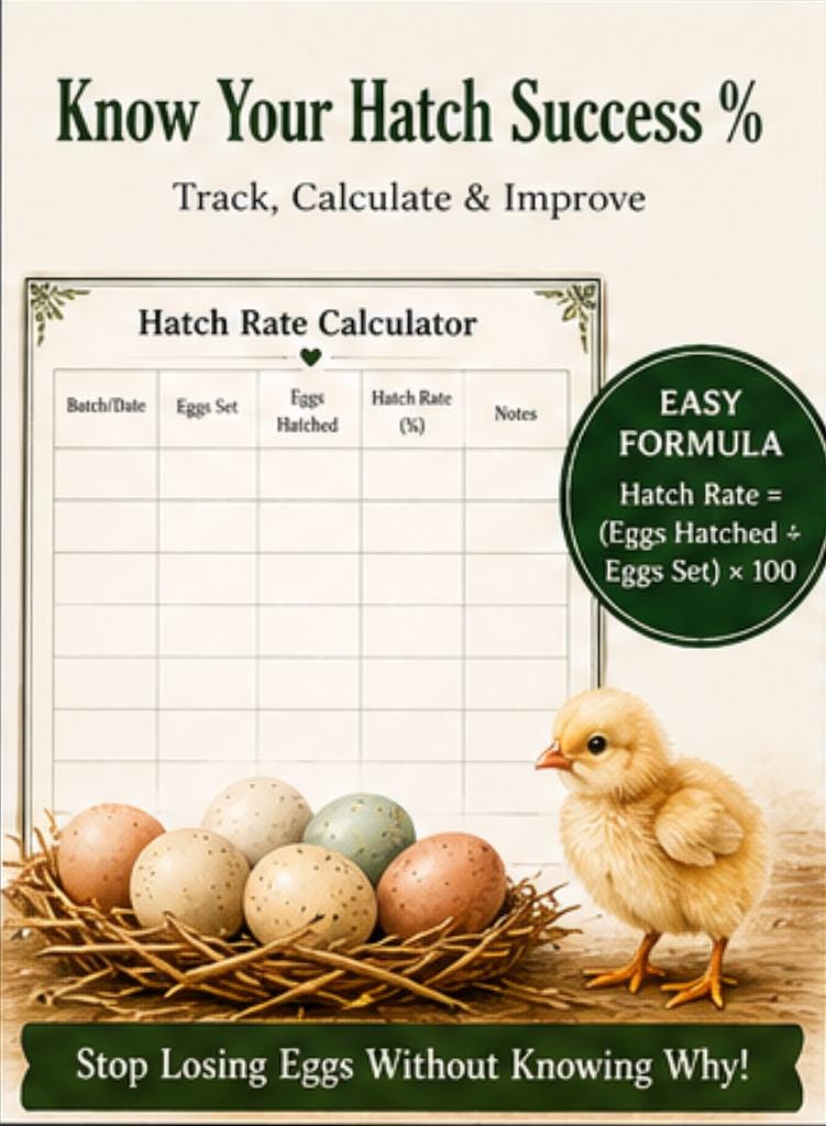 Chicken Breeding & Hatching Tracker | Egg Incubation, Candling, Chick ...