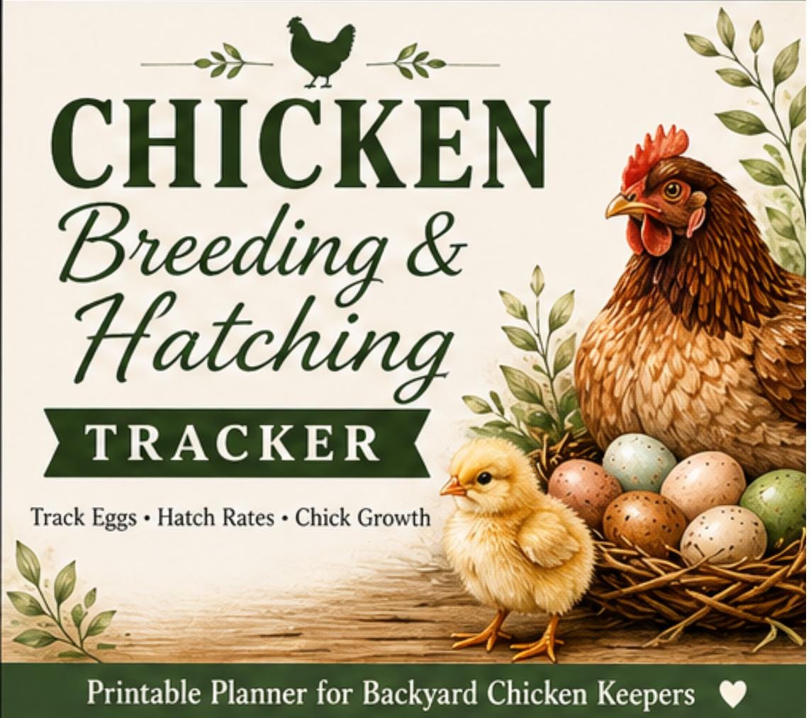 Chicken Breeding & Hatching Tracker | Egg Incubation, Candling, Chick ...
