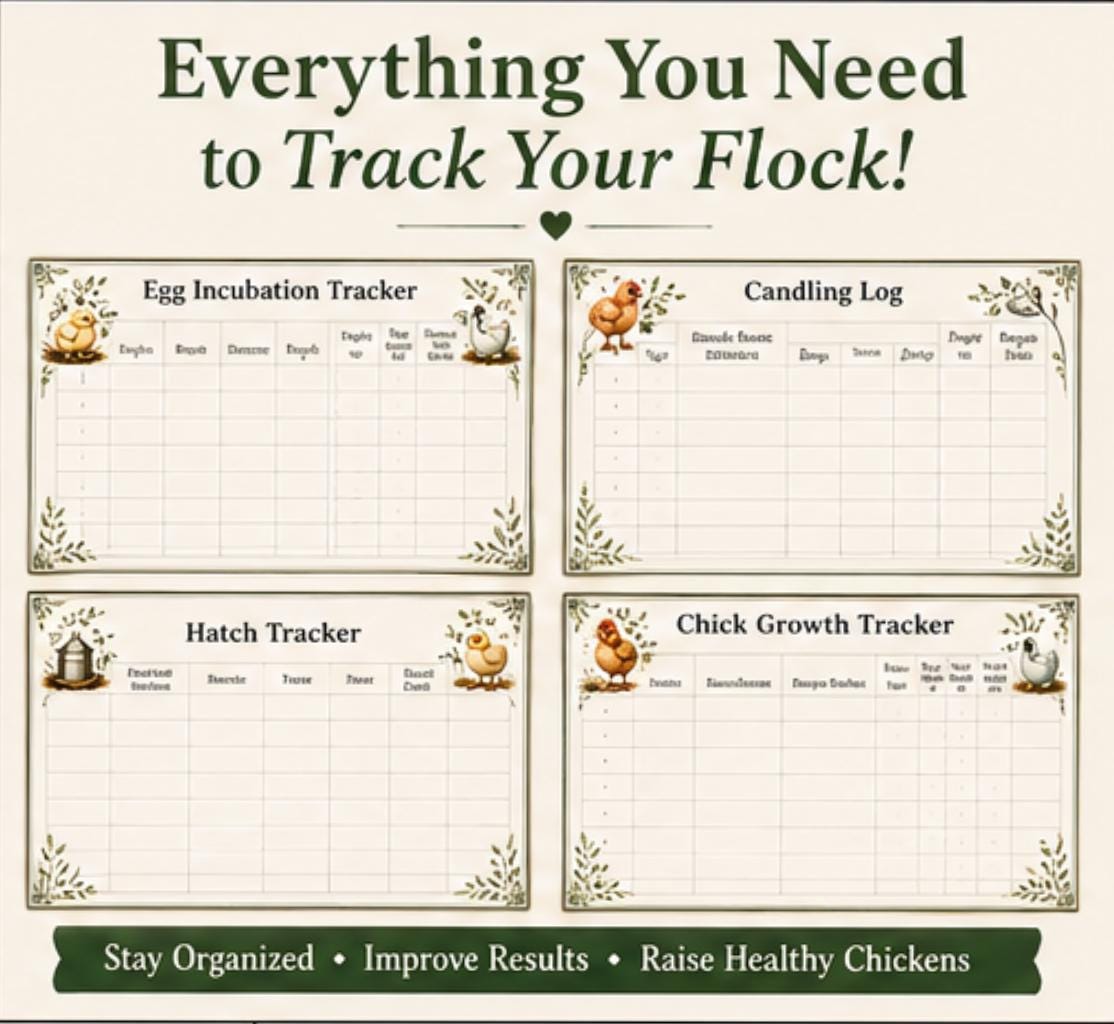 Chicken Breeding & Hatching Tracker | Egg Incubation, Candling, Chick ...