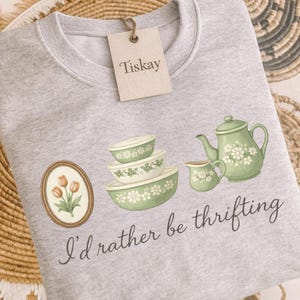Vintage png, Thrifting png, Spring png, Trending png, Popular png, I’d rather be thrifting png, Graphic tee png image 1