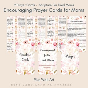 Prayer Cards,  Scripture Cards, Scripture Wall Art, Encouragement, Encouragement for Mom,  Digital Download