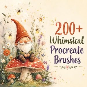 Whimsical Procreate Brushes Bundle 200+ | Fairycore Stardust Galaxy Cloud Watercolor Brush Set | iPad Digital Art Download