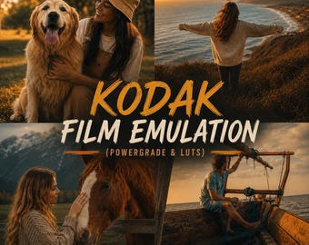 Kodak-filmemulatie-LUT's | Filmische PowerGrades voor DaVinci Resolve (digitale download)