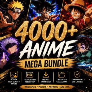 4000+ Procreate Anime Brushes Mega Bundle | Manga Lineart, Inking, Hair & Skin Shading, Glow Effect Brush Set för iPad