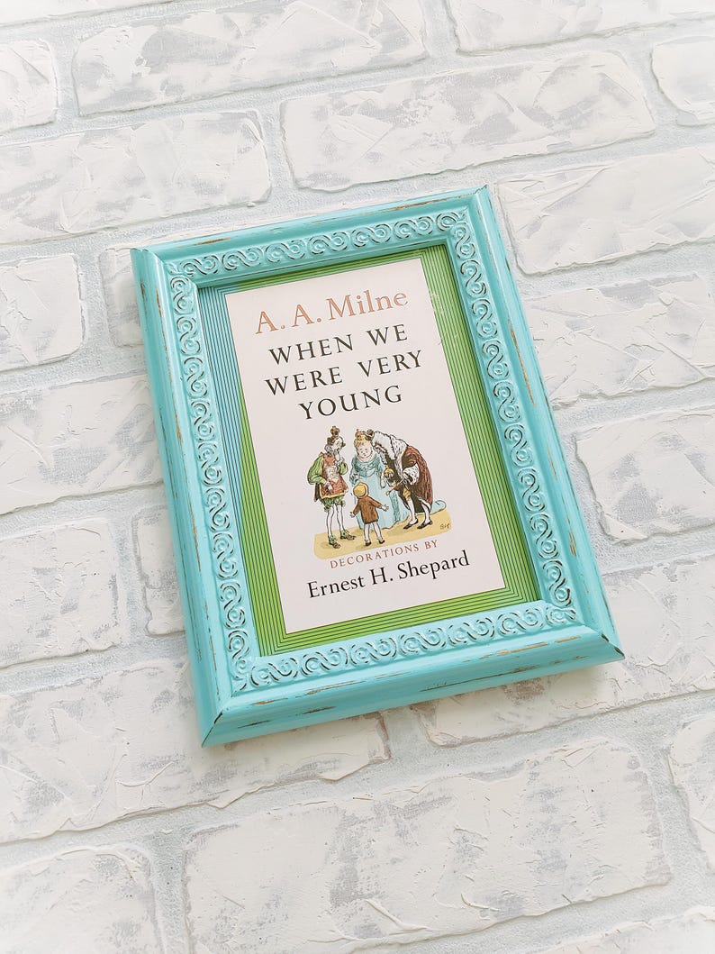 A.A. MILNE Vintage Upcycled Refinished Photo Picture FRAMES With Dust