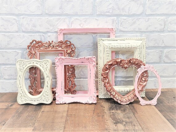 Vintage Handmade HOME SWEET HOME Cross Stitch Florals House Pink Wooden  Frame