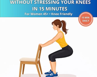 PDF de treino para a parte inferior do corpo que não prejudica os joelhos | Exercícios de baixo impacto de 15 minutos para mulheres com mais de 45 anos