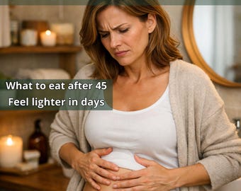 O que comer para reduzir o inchaço após os 45 anos | Guia alimentar para a menopausa | Alimentos anti-inchaço | Dicas para uma barriga lisa | Guia alimentar em PDF | GoodNotes