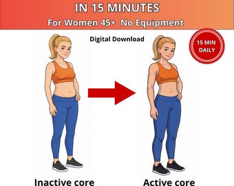 Treino profundo de 15 minutos para mulheres acima de 45 anos, de baixo impacto e sem equipamentos.